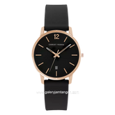CHRIST VERRA CV 12425L-35 BLK Black Rosegold Silicone Strap